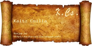 Keitz Csilla névjegykártya